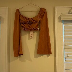 Oh Polly Caramel Long Sleeve Top